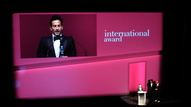 Marc Jacobs, winner of the International Award