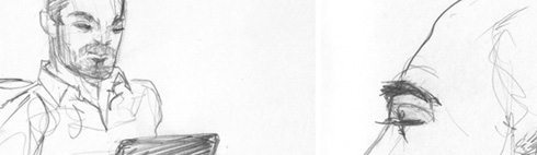 pencil drawings of Ben on the north fork