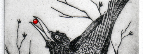 drypoint print detail