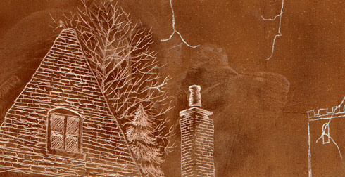 line etching with hard ground