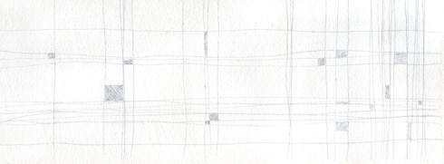 silverpoint test composition of squares
