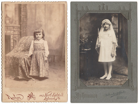 Edwardian or Victorian cabinet card portraits
