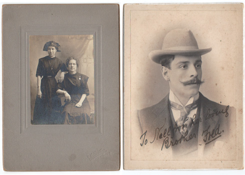 Edwardian or Victorian cabinet card portraits