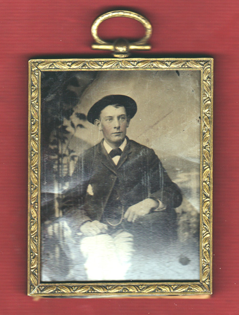 tintype in small gold frame