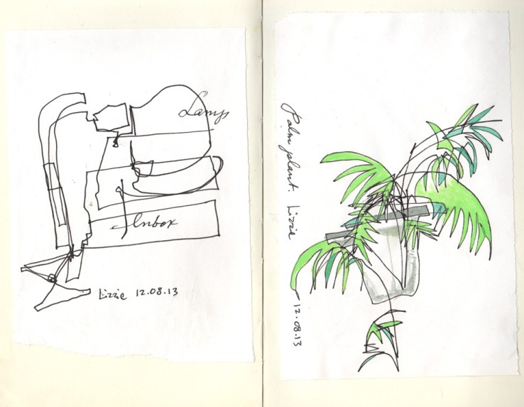 blind contour drawings