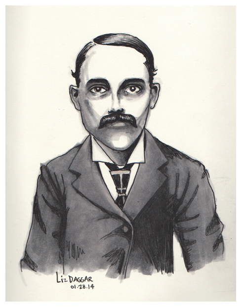 portrait- man with a mustache