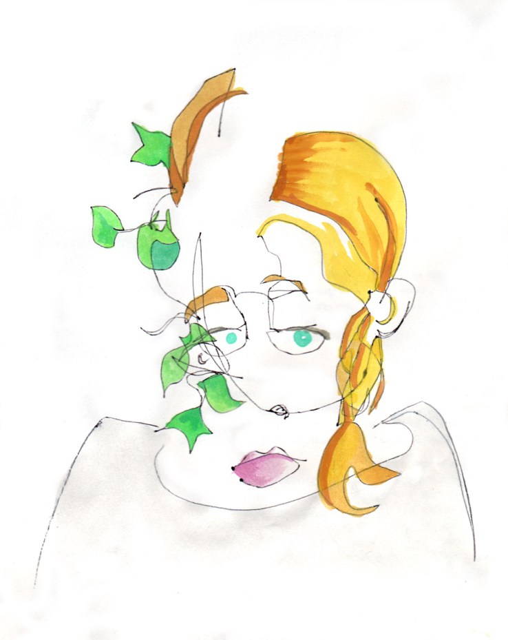 blind contour drawing- portrait