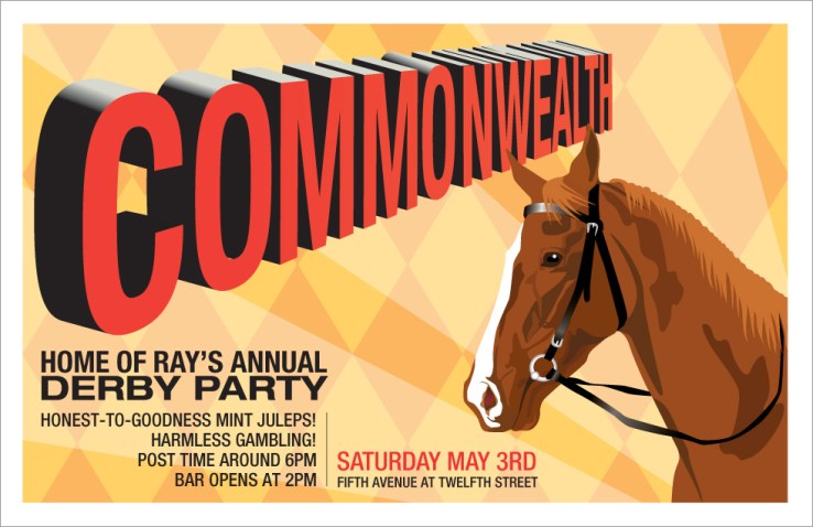 Commonwealth Kentucky Derby party- poster by Electrofork