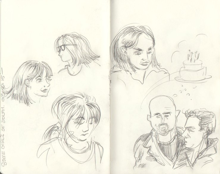 pencil sketches of people