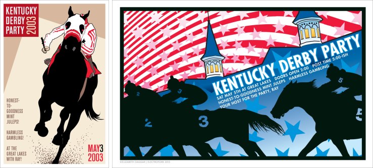 Derby posters for Great Lakes Brooklyn 2001, 2003