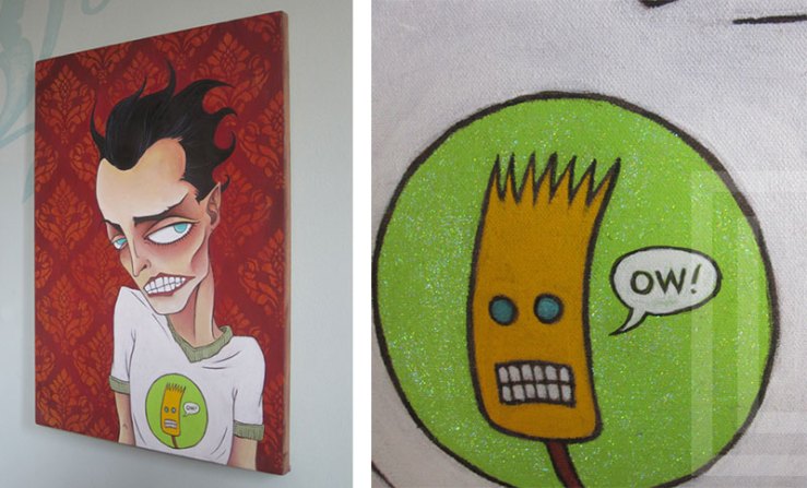 He is Not as Cool as His Shirt, detail