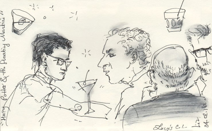 "Harry Potter and the Floating Martini Glass"