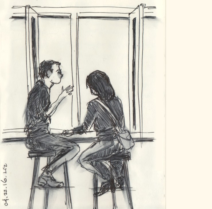 an ink sketch from last week