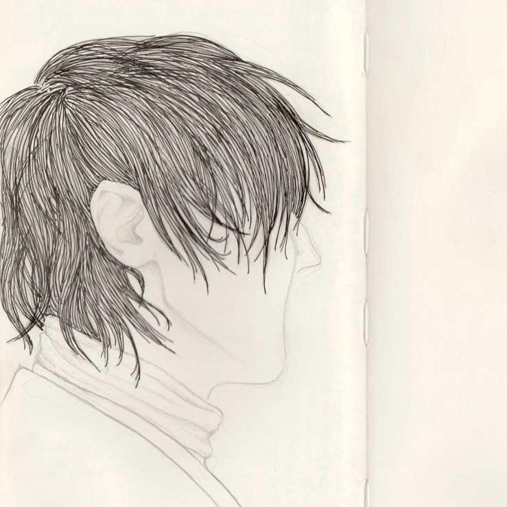 portrait in ink & watercolor (process)