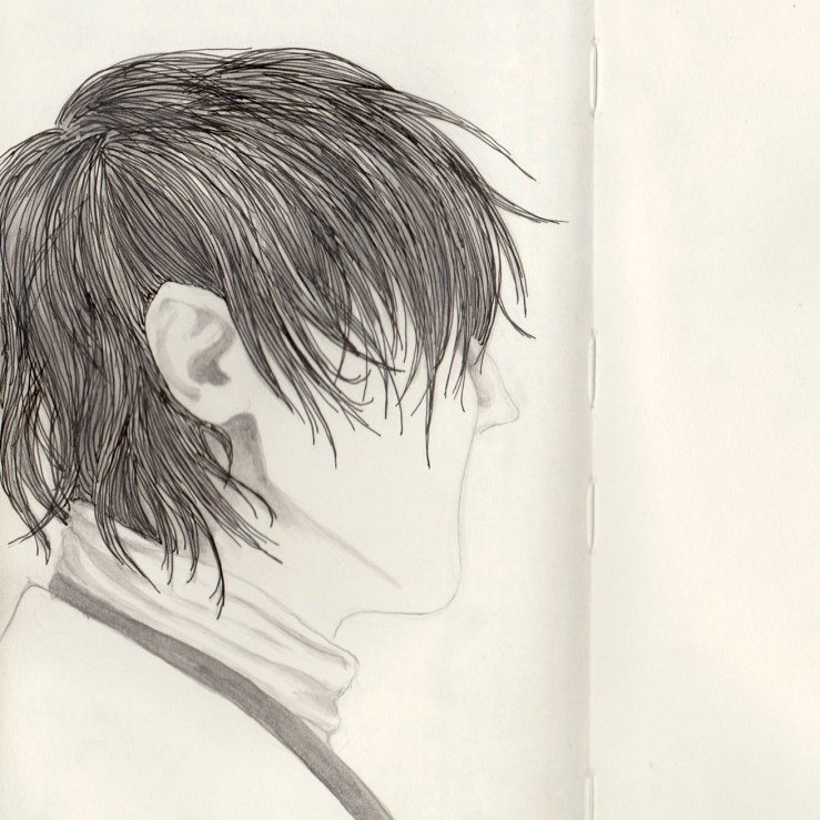 portrait in ink & watercolor (process)