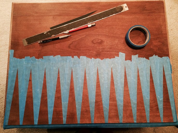 The masking process before painting and staining