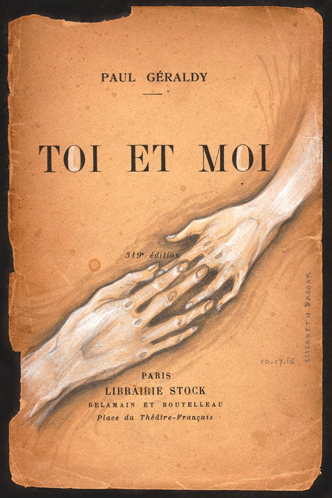 Toi et Moi, drawing on old book page
