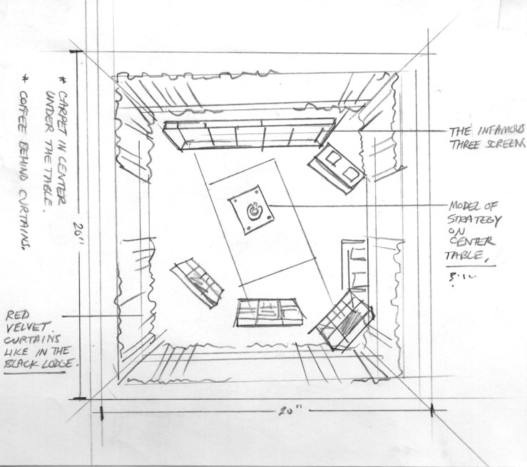 map of a room; interior design