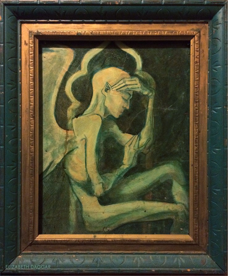 oil painting of an angel