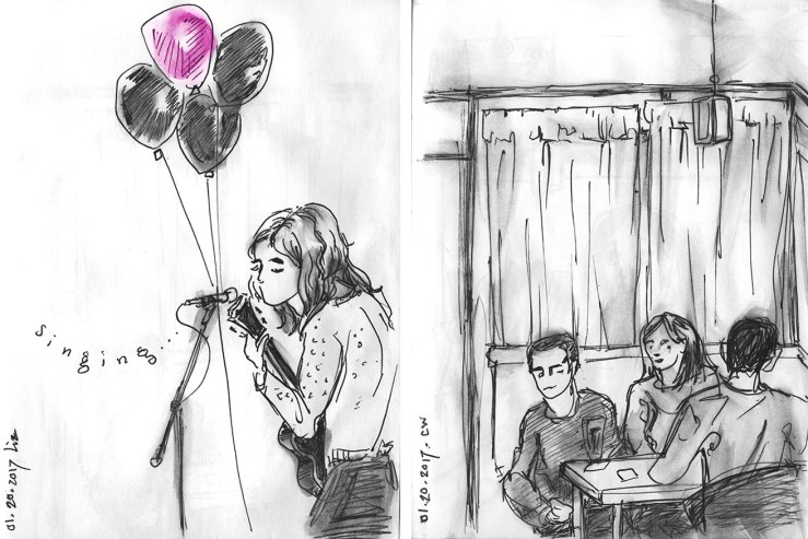 ink drawings of people