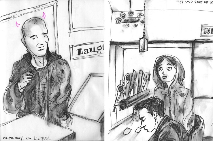 ink drawings of people