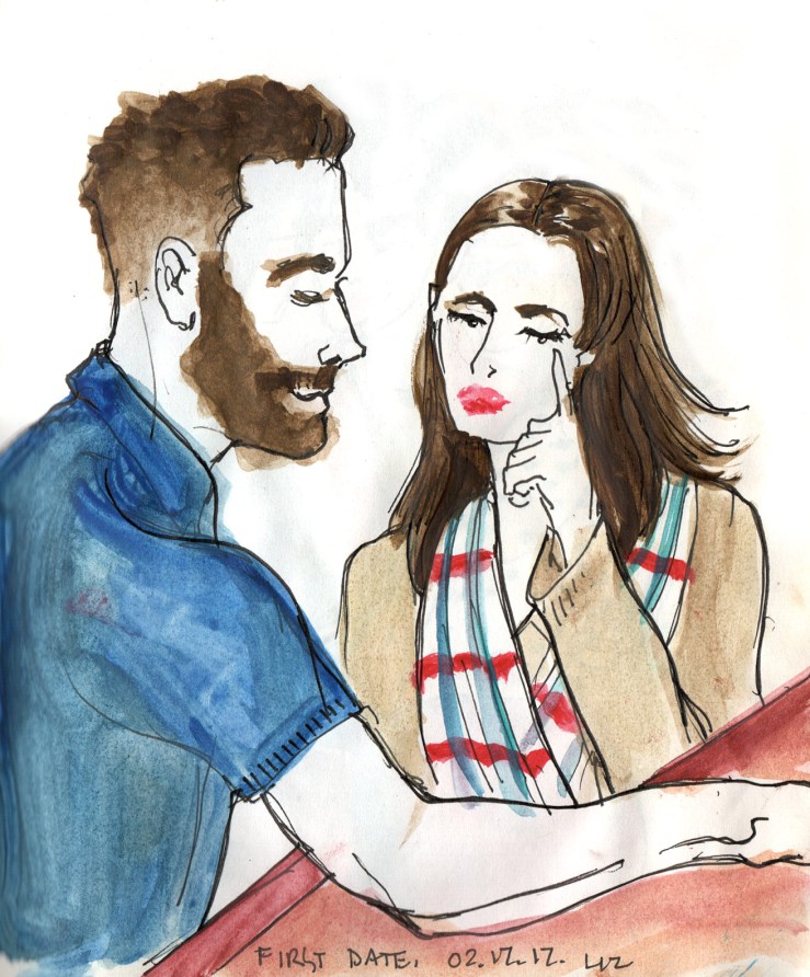 Watercolor observation: first date