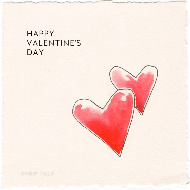 watercolor hearts