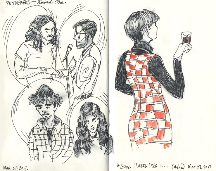 Punderdome comedy at Littlefield- sketch