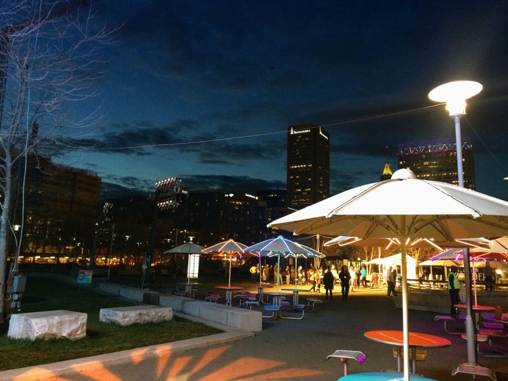 Illuminated umbrellas