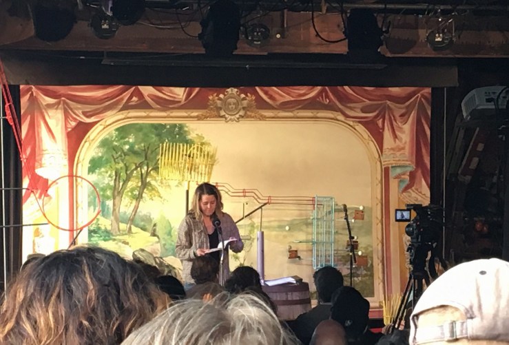 Walt Whitman reading on Red Hook barge