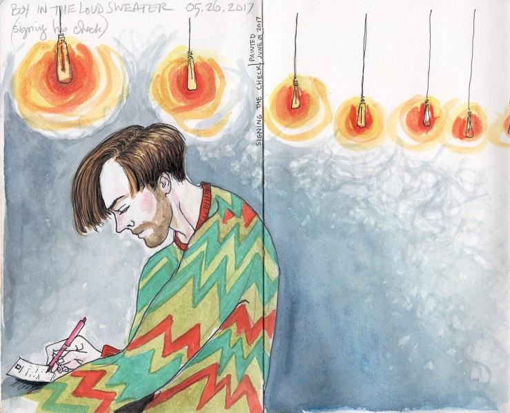 watercolor sketch portrait