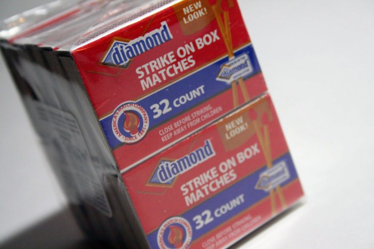 matchboxes, before decoration