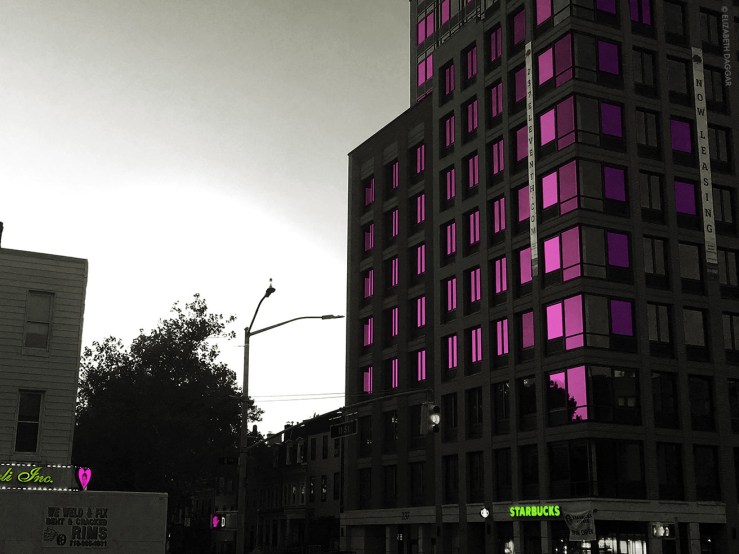 photo colorization of windows by Elizabeth Daggar