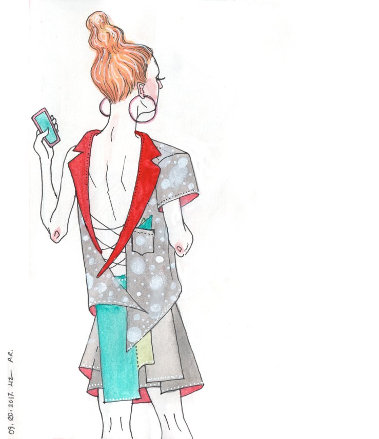 fashion sketch in watercolor