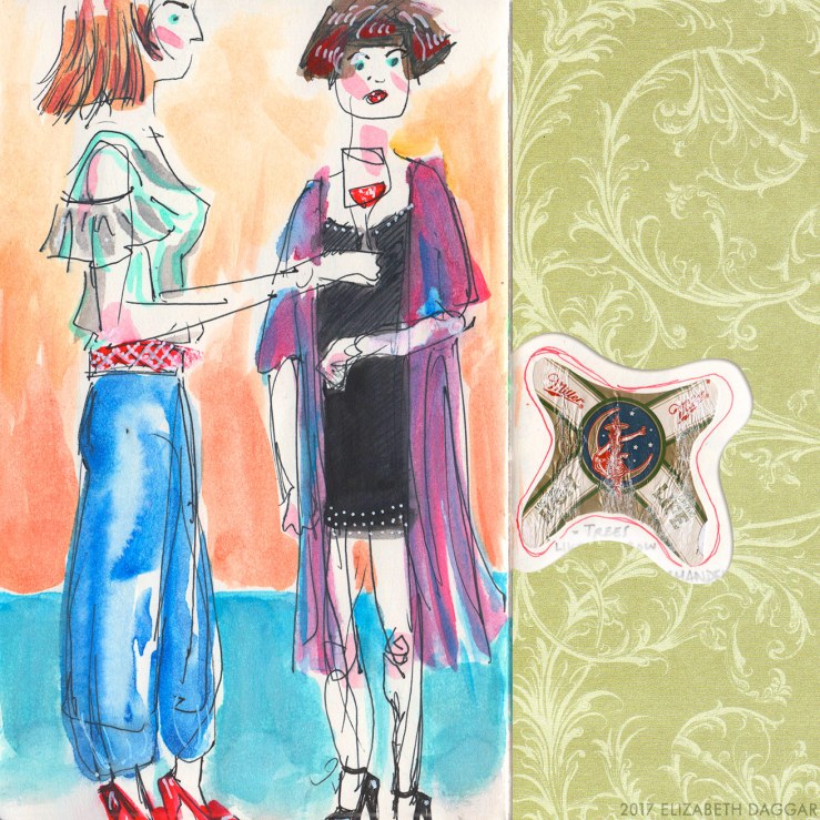 Watercolor drawing / collage