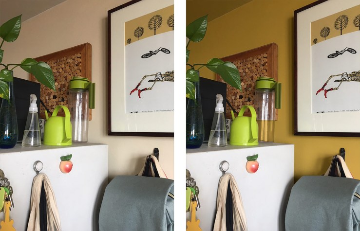 before and after kitchen color