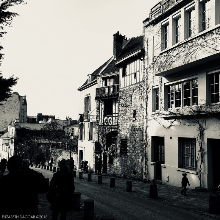 streets of Montmartre, photos in black and white