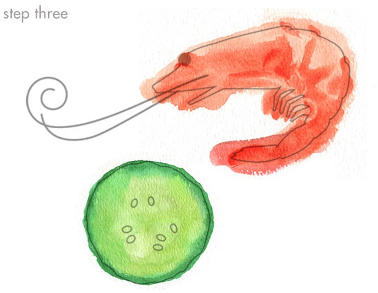 step three: paint, using the vector lines as a guide with a lightbox