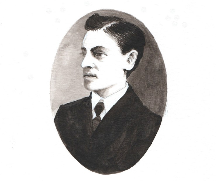 drawing of a well-dressed gentleman